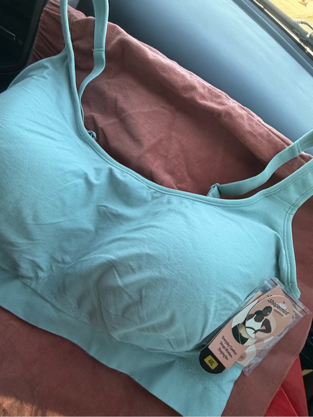 Shapermint Seamless Mint Bralette with Light Support